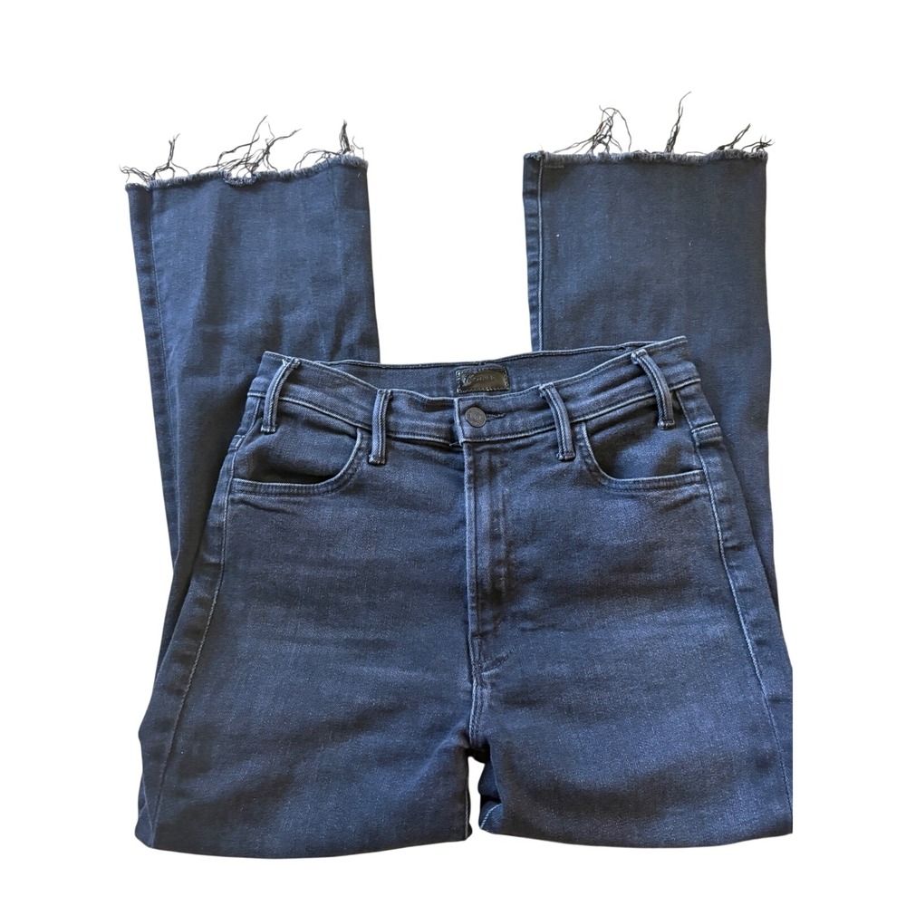 MOTHER Lil' Mother The Hustler Ankle Fray Jeans In Encounters At Night Size 27